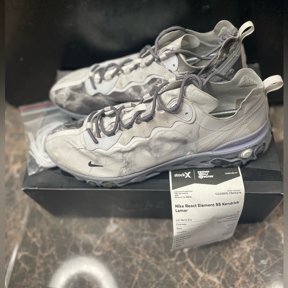Kendrick Lamar x React Element 55 'Pure Platinum' Mens Size 14